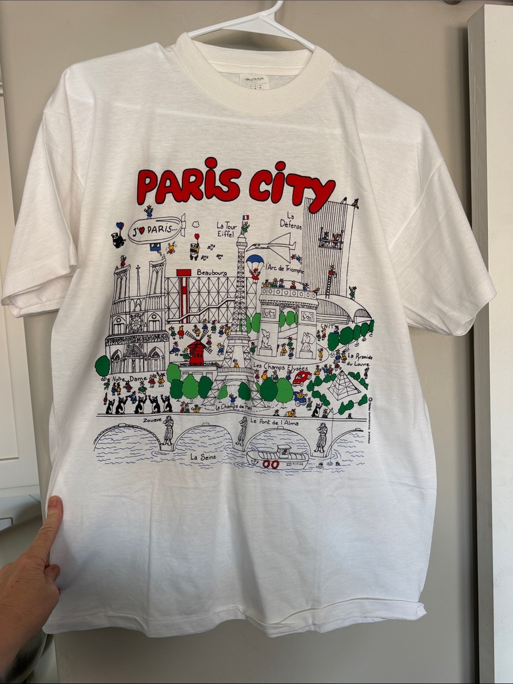 Paris City Graphic Short Sleeve Tee - White